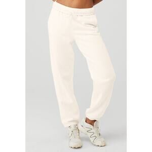 Alo Yoga 'Accolade' Beige Cotton Sweatpant Size S